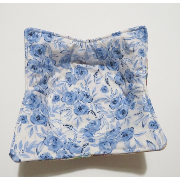 Microwave Bowl Cozy, Reversible Floral Soup Bowl or Ice Cream Cozy - Picture 2 of 4